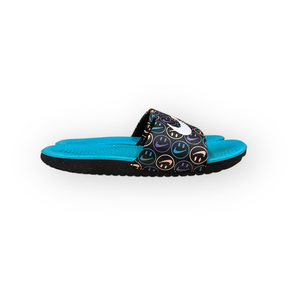 Nike Other - Nike Benassi JDI Slides Have A Nike Day Smiley 819358-009 Teal Black Youth 7Y